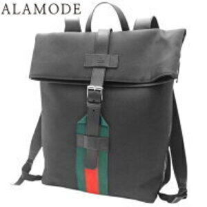 Gucci Sherry Line Backpack Daypack Web Techno Black Green Red